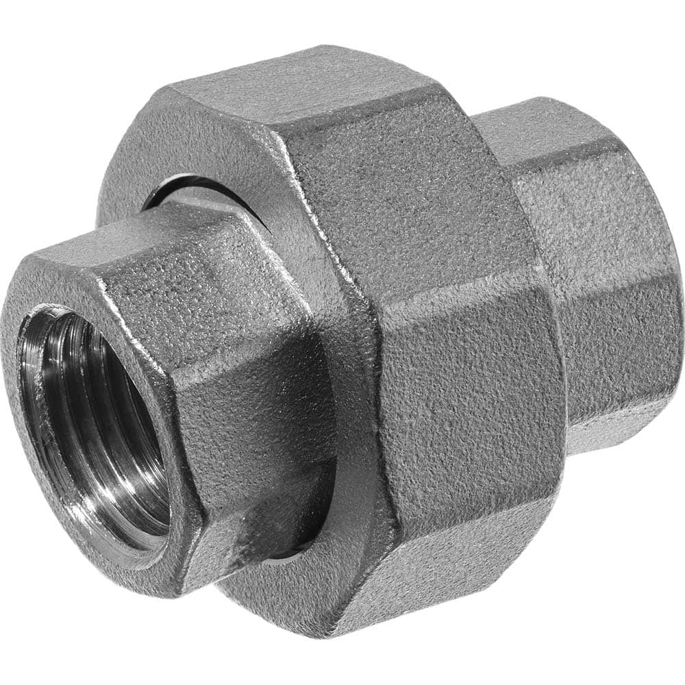 USA Sealing - Stainless Steel Pipe Fittings; Type: Union ; Fitting Size: 1-1/2 x 1-1/2 ; End Connections: FBSPP x FBSPP ; Material Grade: 304 ; Pressure Rating (psi): 150 - Exact Industrial Supply