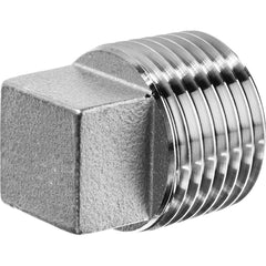 USA Sealing - Aluminum Pipe Fittings; Type: Square Head Plug ; Fitting Size: 2-1/2 ; End Connections: MNPT ; Material Grade: Class 150 ; Pressure Rating (psi): 150 - Exact Industrial Supply