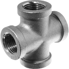 USA Sealing - Aluminum Pipe Fittings; Type: Cross ; Fitting Size: 1/8 x 1/8 x 1/8 x 1/8 ; End Connections: FNPT x FNPT x FNPT x FNPT ; Material Grade: Class 150 ; Pressure Rating (psi): 150 - Exact Industrial Supply