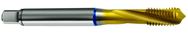 M6x1.0 6H 3-Flute Cobalt Blue Ring Semi-Bottoming 15 degree Spiral Flute Tap-TiN - Benchmark Tooling