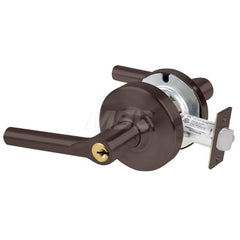 Lever Locksets; Type: Cylindrical Lock; Key Type: Keyed Different; Strike Type: Curved Lip Strike; Finish/Coating: Oil Rubbed Bronze; Material: Metal; Material: Metal; Door Thickness: 1.75 in; Backset: 2.75 in; Cylinder Type: Schlage C Keyway; Minimum Ord