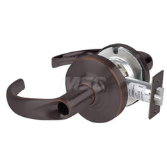 Lever Locksets; Type: Cylindrical Lock; Key Type: Keyless; Strike Type: Curved Lip Strike; Finish/Coating: Aged Bronze; Material: Metal; Material: Metal; Door Thickness: 1.75 in; Backset: 2.75 in; Cylinder Type: No Keyway; Minimum Order Quantity: Metal; M