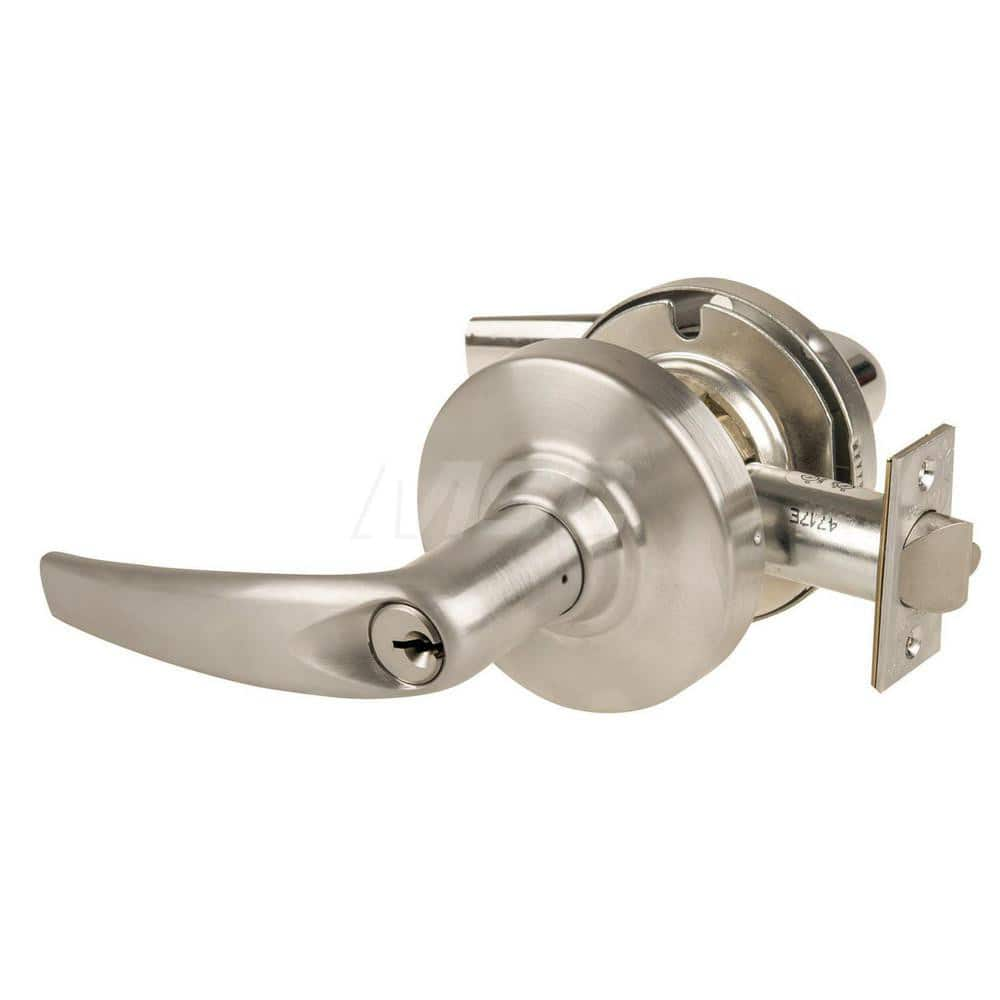 Lever Locksets; Type: Cylindrical Lock; Key Type: Keyed Different; Strike Type: Curved Lip Strike; Finish/Coating: Satin Nickel; Material: Metal; Material: Metal; Door Thickness: 1.75 in; Backset: 2.75 in; Cylinder Type: Schlage C Keyway; Minimum Order Qu