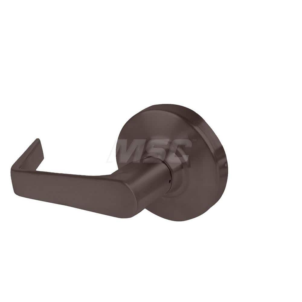 Lever Locksets; Type: Cylindrical Lock; Key Type: Keyless; Strike Type: Curved Lip Strike; Finish/Coating: Oil Rubbed Bronze; Material: Metal; Material: Metal; Door Thickness: 1.75 in; Backset: 2.75 in; Cylinder Type: No Keyway; Minimum Order Quantity: Me