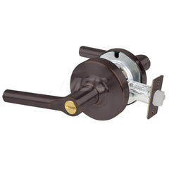 Lever Locksets; Type: Cylindrical Lock; Key Type: Keyless; Strike Type: Curved Lip Strike; Finish/Coating: Aged Bronze; Material: Metal; Material: Metal; Door Thickness: 1.75 in; Backset: 2.75 in; Cylinder Type: No Keyway; Minimum Order Quantity: Metal; M