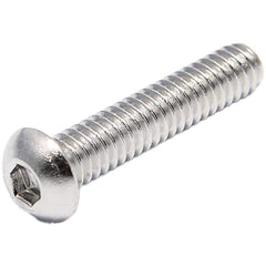 Socket Cap Screw: #8-32 x 3/4, Stainless Steel, NL-19 Finish Fully Threaded, DIN 7380