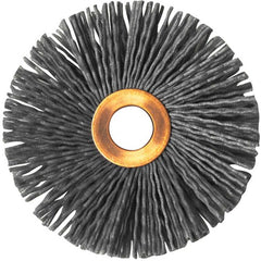 3″ Diameter-1/2″ Arbor Hole - Abrasive Nylon-Copper Center Straight Nylox Wheel - Benchmark Tooling