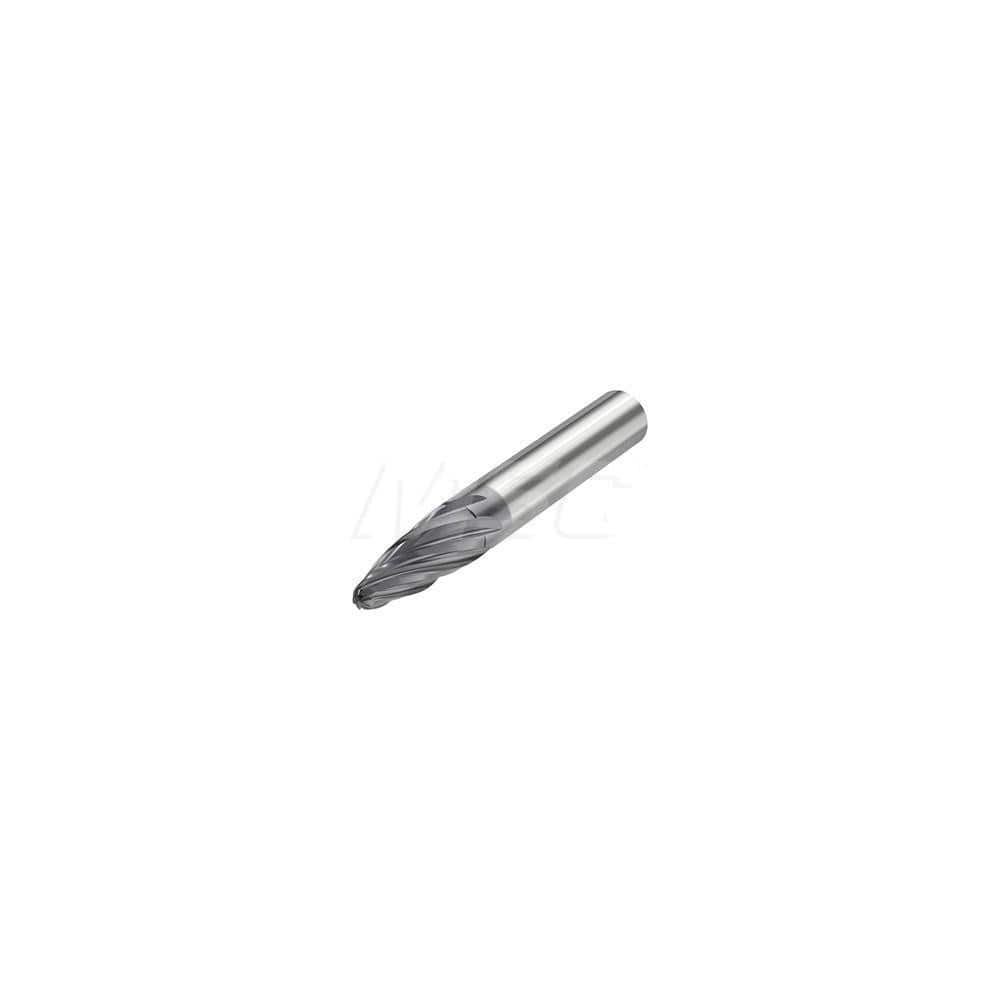 Tapered End Mill: 20 ° per Side, 6 Flutes, Solid Carbide, Tapered End SIRON-A Finish, Series JH736