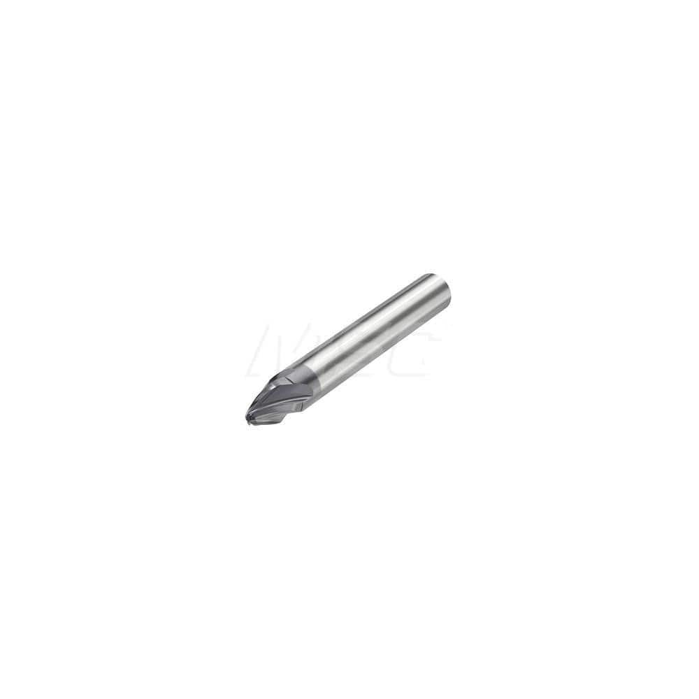 Tapered End Mill: 20 ° per Side, 4 Flutes, Solid Carbide, Tapered End SIRON-A Finish, Series JH744