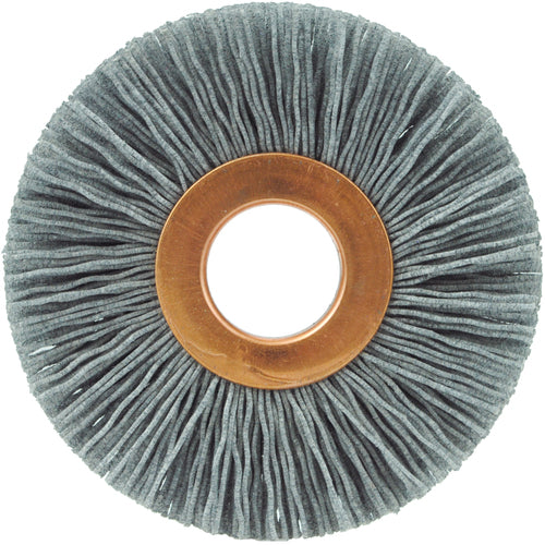 2-1/2″ Small Diameter Nylox Wheel, .022/120SC Crimped Fill, 5/8″ Arbor Hole - Benchmark Tooling