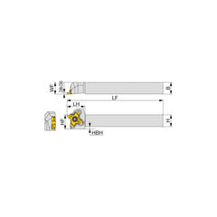 Indexable Grooving Toolholder:  STCL1010X18, Uses 18 Inserts,  No