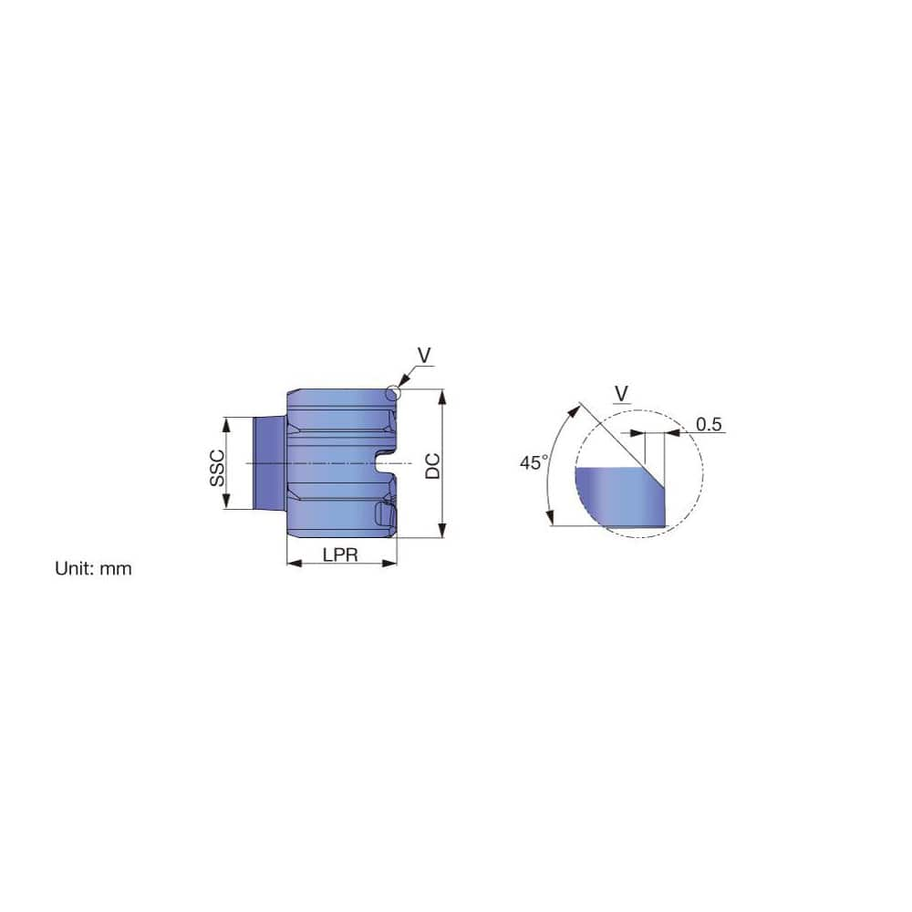 Modular Reamer Heads; Head Diameter (Inch): 0.7500; Head Diameter (mm): 0.7500; Reamer Finish/Coating: Coated; TiAlN; Flute Type: Straight; Head Length (Decimal Inch): 0.4173 in; Hole Tolerance: h7; Spiral Direction: Neutral; Cutting Direction: Right Hand