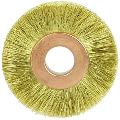 1 1/2″ × 3/8″-0.005″ Wire Size - Brass Non-Sparking Wire Wheel - Benchmark Tooling