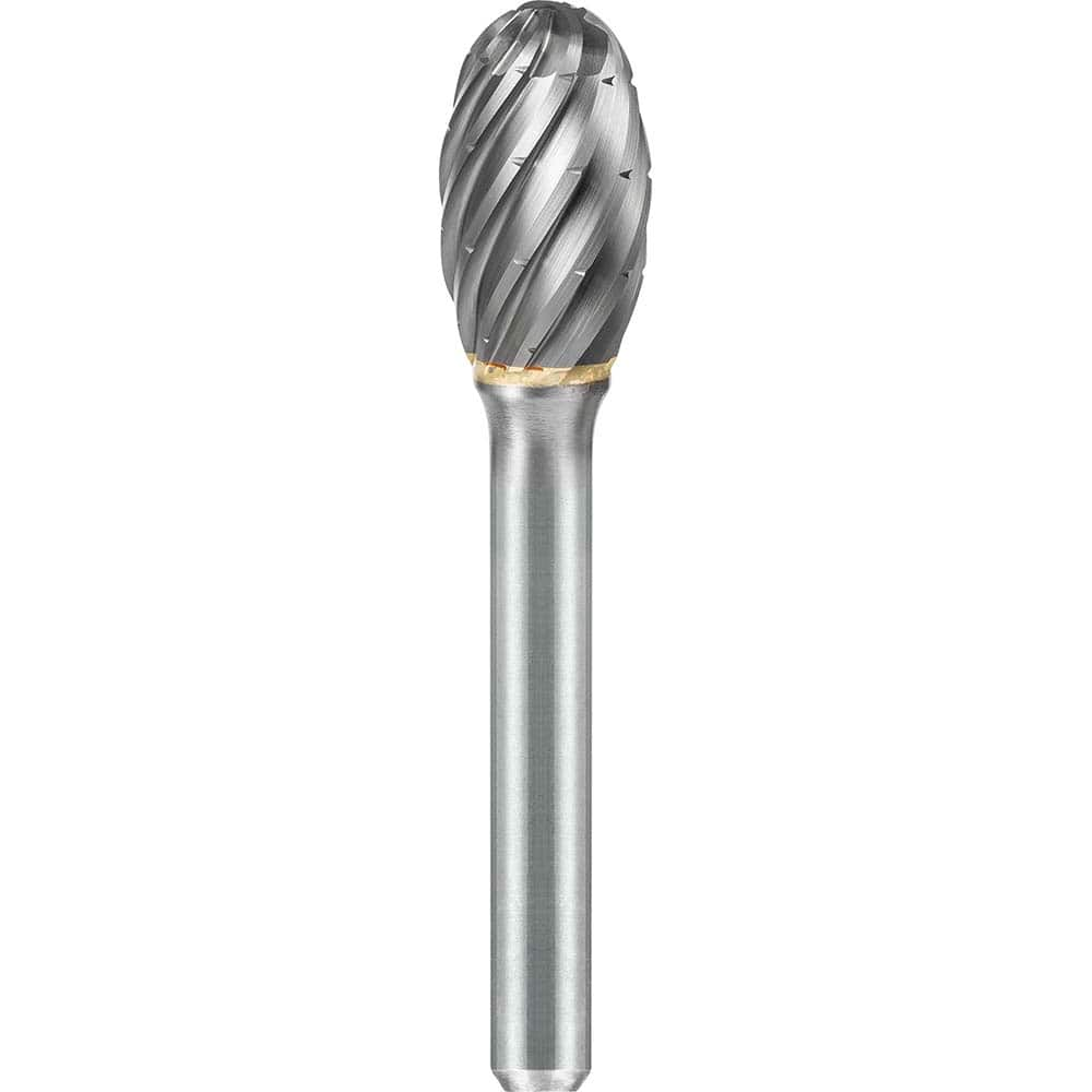 SGS Pro - SE-6, 5/8" Cut Diam, 1/4" Shank Length, NG6, Tungsten Carbide Oval Burr - Exact Industrial Supply