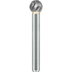 SGS Pro - SD-2, 5/16" Cut Diam, 1/4" Shank Length, NG6, Tungsten Carbide Ball Burr - Exact Industrial Supply