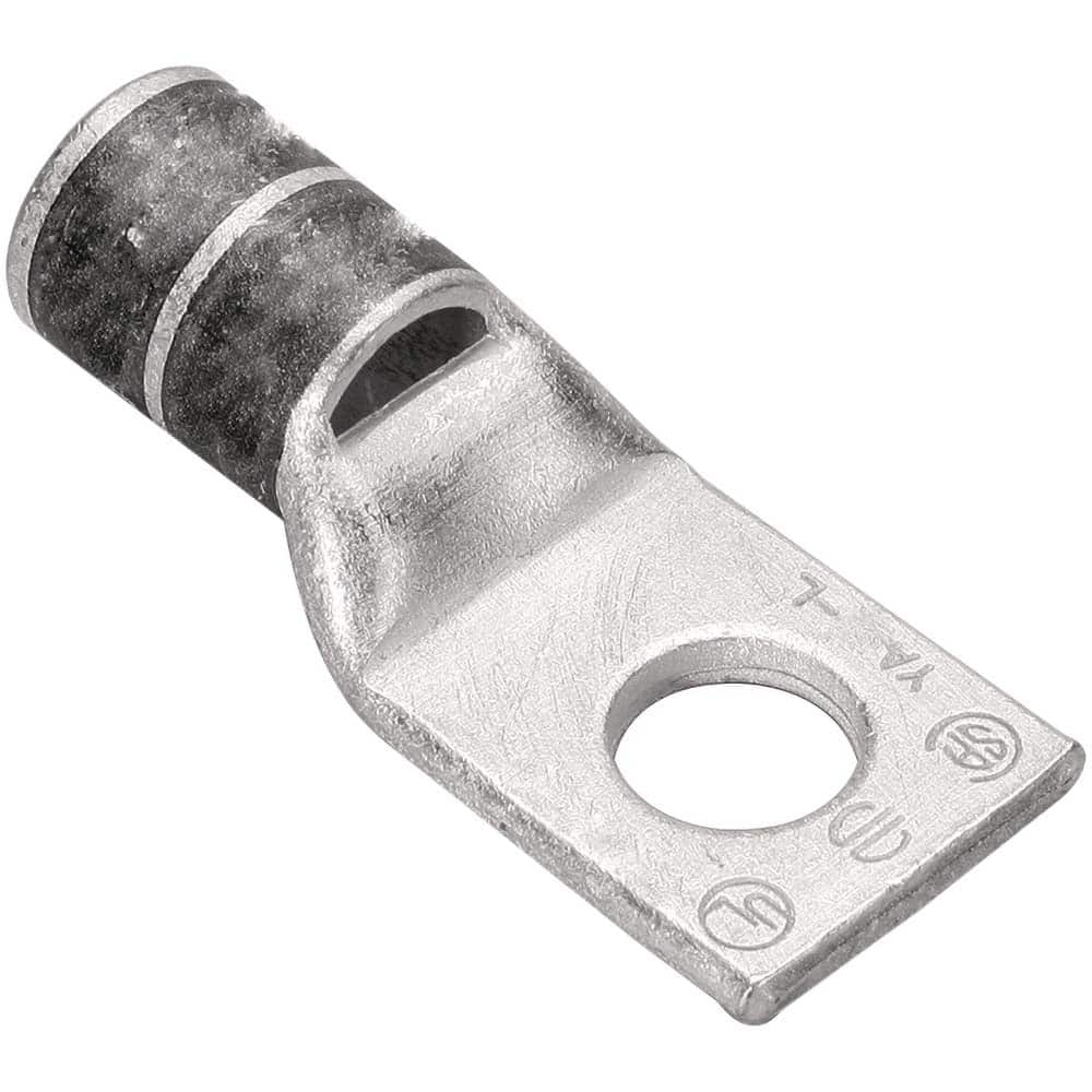 Burndy - Ring Terminals; Terminal Type: Rectangle ; Insulation Type: NonInsulated ; Connection Type: Compression ; Compatible Wire Size (kcmil): 350 ; Stud Size (Inch): 3/8 ; Color: Red - Exact Industrial Supply