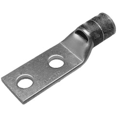 Burndy - Ring Terminals; Terminal Type: Rectangle ; Insulation Type: NonInsulated ; Connection Type: Compression ; Compatible Wire Size (AWG): 2 ; Stud Size (Inch): 1/4 ; Color: Brown - Exact Industrial Supply