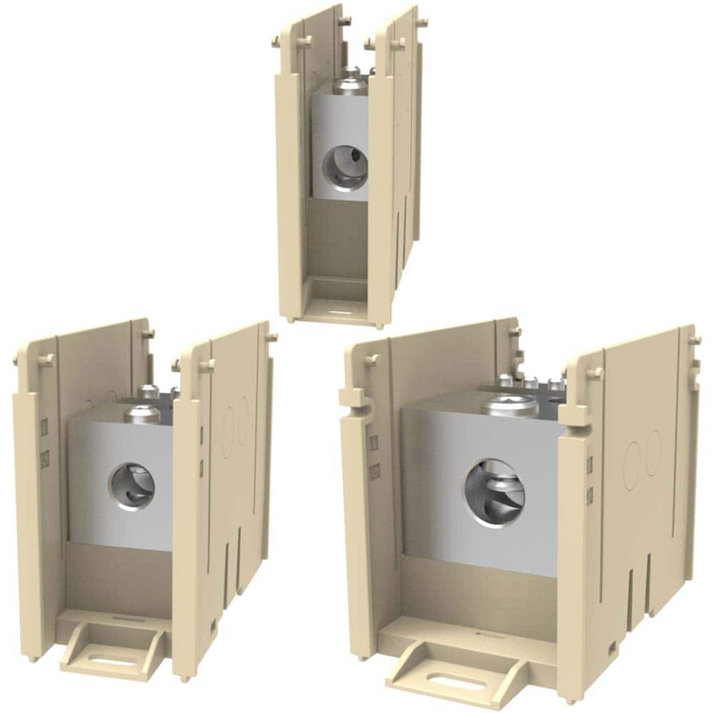 Burndy - Power Distribution Blocks; Amperage: 175 ; Number of Poles: 1 ; Number of Primary Connections: 1 ; Number of Secondary Connections: 1 ; Voltage: 600 ; Primary Wire Range: 14-2/0 AWG - Exact Industrial Supply