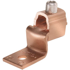 Burndy - Ring Terminals; Terminal Type: Rectangle ; Insulation Type: NonInsulated ; Connection Type: Lug ; Compatible Wire Size (AWG): 1/0 (Strand) ; Compatible Wire Size (kcmil): 350 ; Stud Size (Inch): 3/8 - Exact Industrial Supply