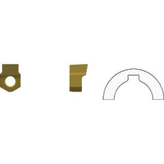 Broaching Inserts; Cutting Width (Decimal Inch): 0.5625; Maximum Depth of Cut (Decimal Inch): 0.2670; Insert Thickness (Decimal Inch): 0.7086; Insert Length (Decimal Inch): 0.8661; Chamfer: Yes