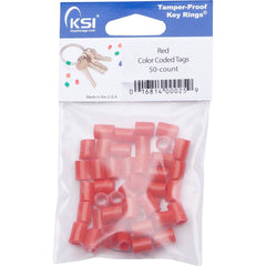 Key Systems - Key Control; Type: Color Tag ; Number of Keys: 0 ; Color: Red ; Height (Inch): 1/4 ; Width (Inch): 1/4 ; Depth (Inch): 1/4 - Exact Industrial Supply