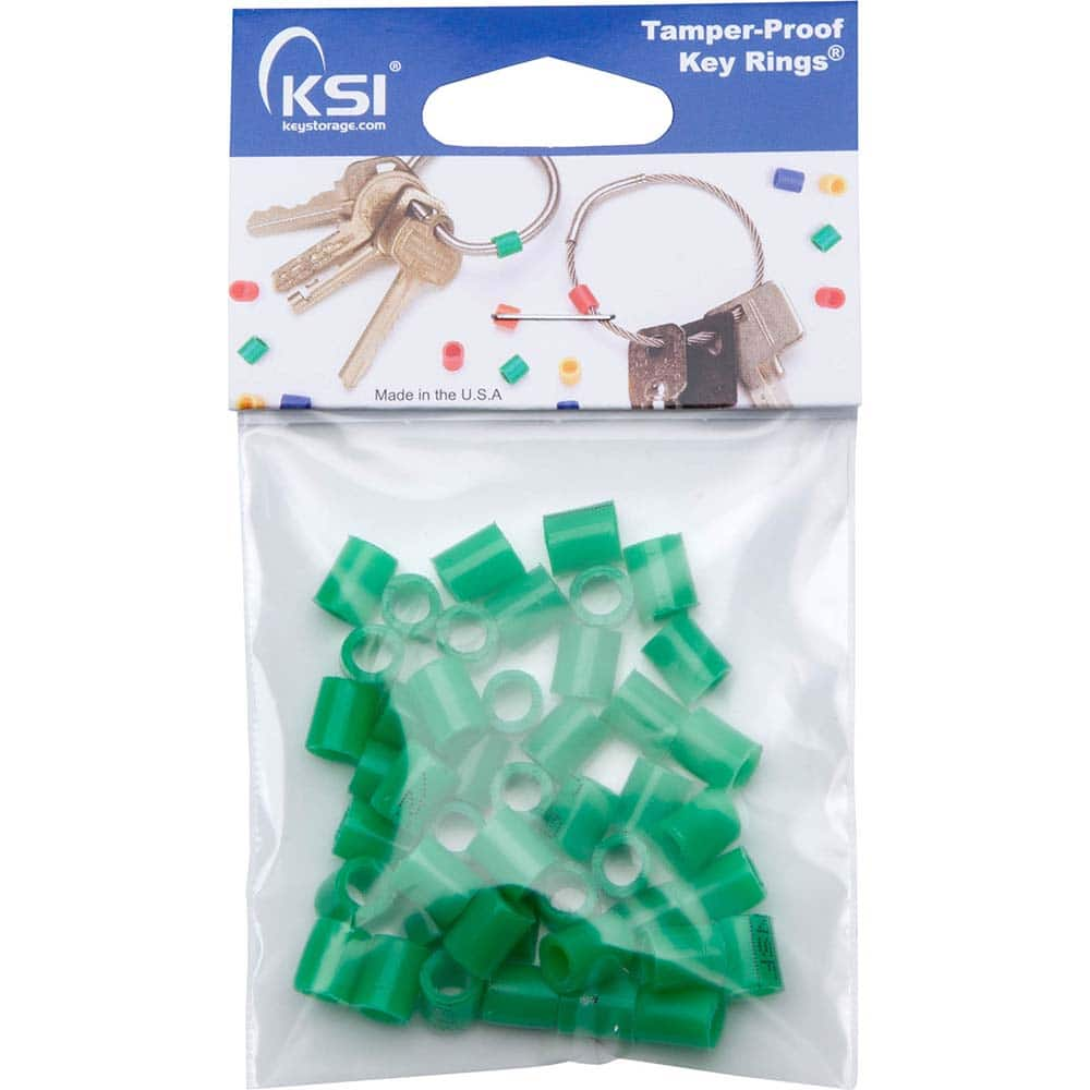 Key Systems - Key Control; Type: Color Tag ; Number of Keys: 0 ; Color: Green ; Height (Inch): 1/4 ; Width (Inch): 1/4 ; Depth (Inch): 1/4 - Exact Industrial Supply