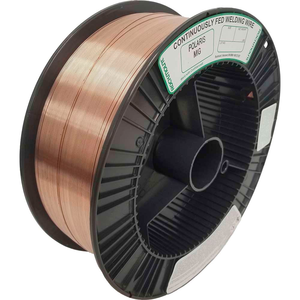 Rockmount Research and Alloys - 11 Lb 0.035mm Carbon Steel Alloy Polaris MIG Welding Wire - Exact Industrial Supply