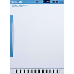 Accucold - Laboratory Refrigerators and Freezers; Type: Pharmacy, Medical-Laboratory Refrigerator ; Volume Capacity: 6 Cu. Ft. ; Minimum Temperature (C): 2.00 ; Maximum Temperature (C): 8.00 ; Width (Inch): 23.38 ; Depth (Inch): 24.38 - Exact Industrial Supply