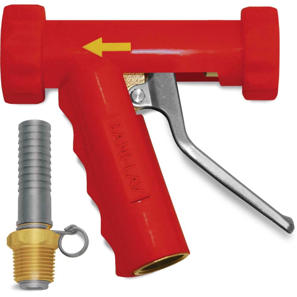 SANI-LAV - Sprayers & Nozzles; Type: Large Industrial Spray Nozzle ; Color: Red ; Connection Type: Female to Male ; Material: Brass; Stainless Steel ; Material Grade: N/A ; Gallons Per Minute @ 100 Psi: 5.3 - Exact Industrial Supply