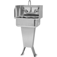 SANI-LAV - Sinks; Type: Floor Mounted Wash Sink ; Outside Length: 19 (Inch); Outside Width: 18 (Inch); Outside Height: 41-1/2 (Inch); Inside Length: 14 (Inch); Inside Width: 17 (Inch) - Exact Industrial Supply