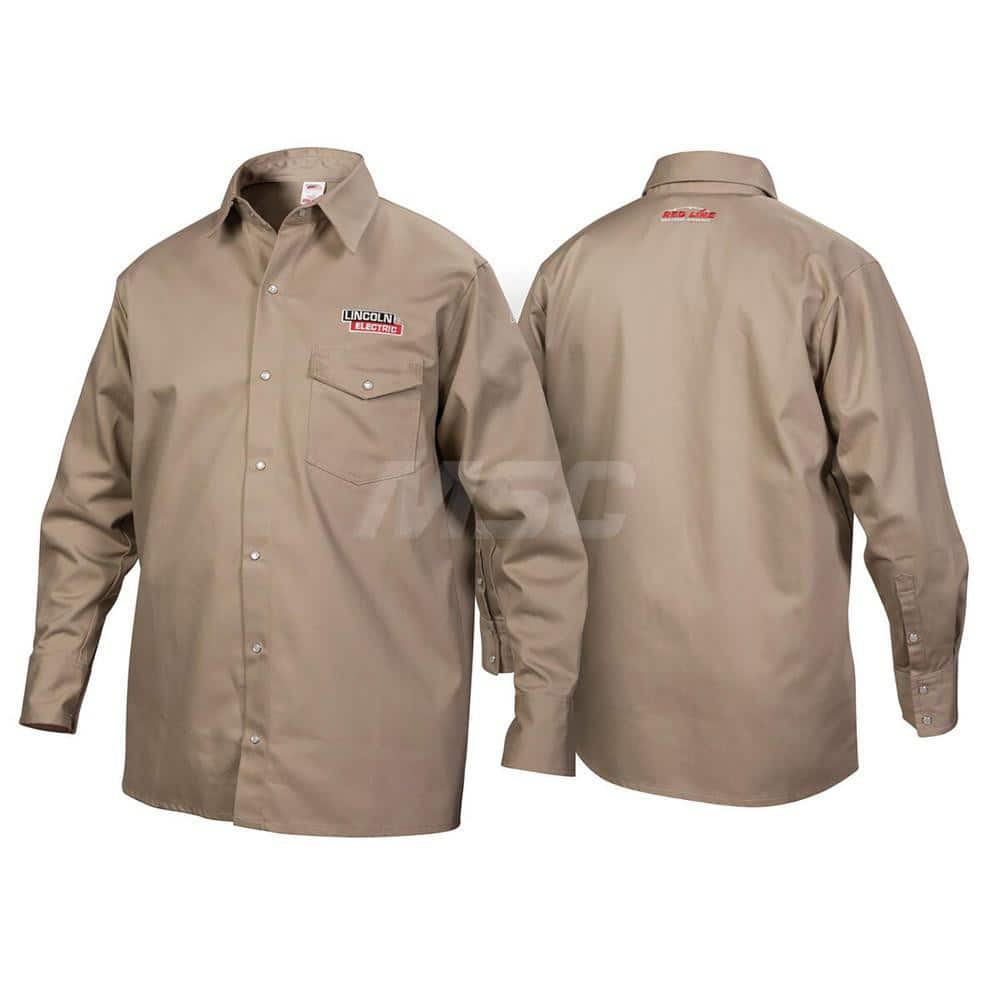 Shirts; Garment Type: General Purpose; Size: 2X-Large; Color: Khaki; Color: Gray; Material: FR Cotton; Material: Cotton; Hazardous Protection Level: 2; Chest Size (Inch): 50-54; Sleeve Length: 40; Closure Type: Button