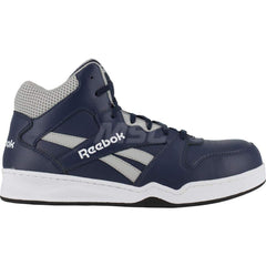 Work Boot: Size 16, Leather, Composite Toe Navy, Medium Width, Non-Slip Sole