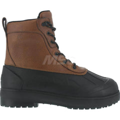 Work Boot: Size 4.5, 8″ High, Leather, Composite Toe Black, Extra Wide Width