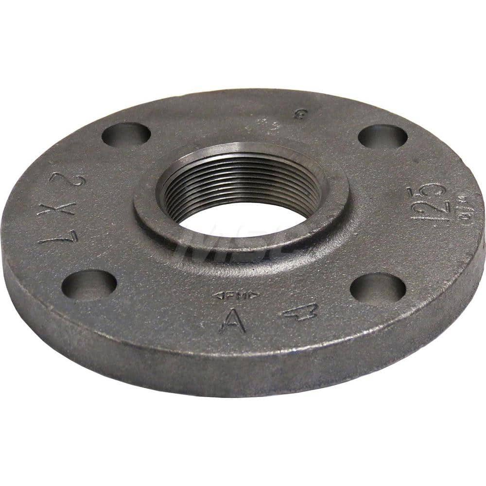 Black Reducing Flange: 2 x 11″, 125 psi, Threaded Cast Iron, Galvanized Finish, Class 125