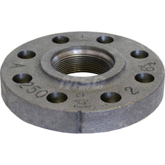 Black Threaded Flange: 4 x 10″, 250 psi, Threaded Cast Iron, Galvanized Finish, Class 250