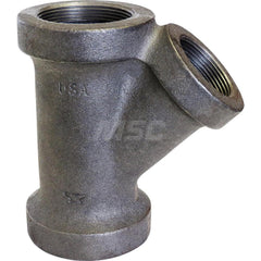 Black 45 ° Wye: 2 x 2 x 1-1/2″, 0 psi, Threaded Cast Iron, Galvanized Finish, Class 735