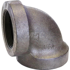 Black 90 ° Elbow: 2″, 0 psi, Threaded Cast Iron, Black Finish, Class 701