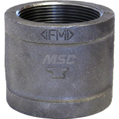 Black Coupling: 1-1/4″, 150 psi, Threaded Malleable Iron, Black Finish, Class 150