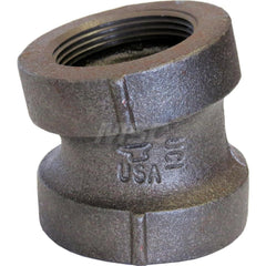 Black Discharge Elbow: 1-1/2″, 0 psi, Threaded Cast Iron, Black Finish, Class 708