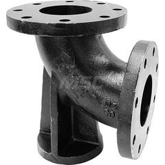 Black 90 ° Elbow: 6″, 125 psi, Threaded Cast Iron, Black Finish, Class 125