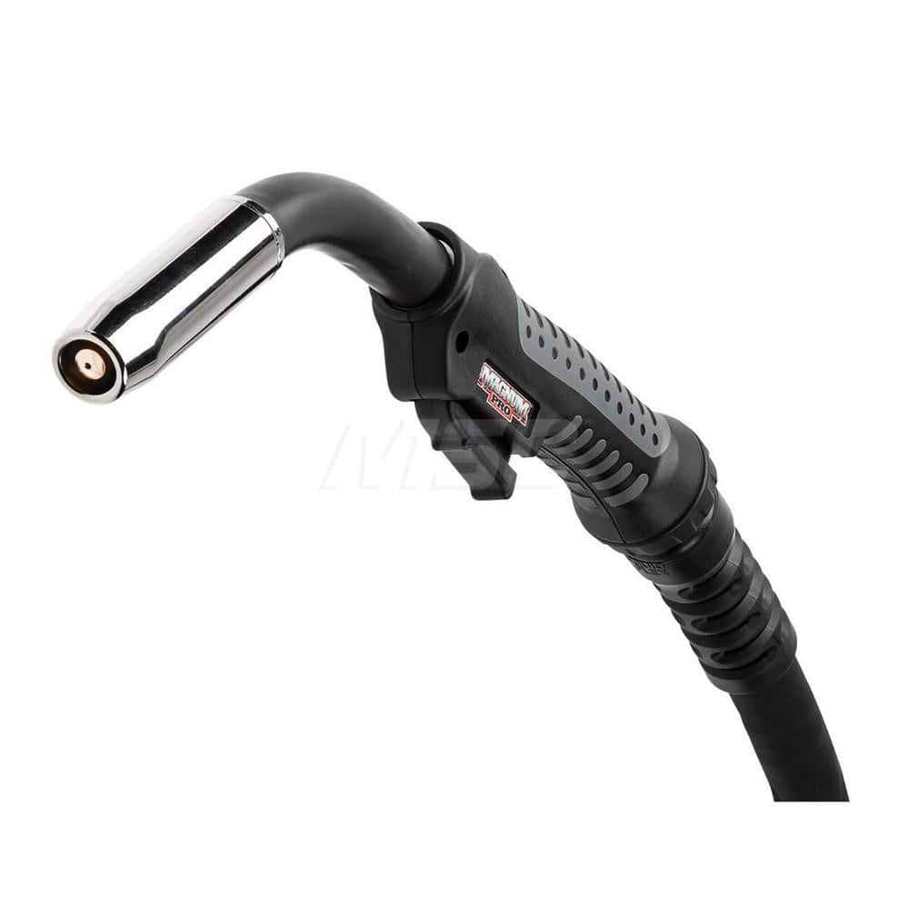 MIG Welding Guns; For Use With: Magnum ™ PRO; Length (Feet): 15 ft. (4.57m); Handle Shape: Curved; Neck Type: Fixed; Trigger Type: Standard; For Gas Type: Mixed; CO2; For Wire Type: Flux Core; Solid