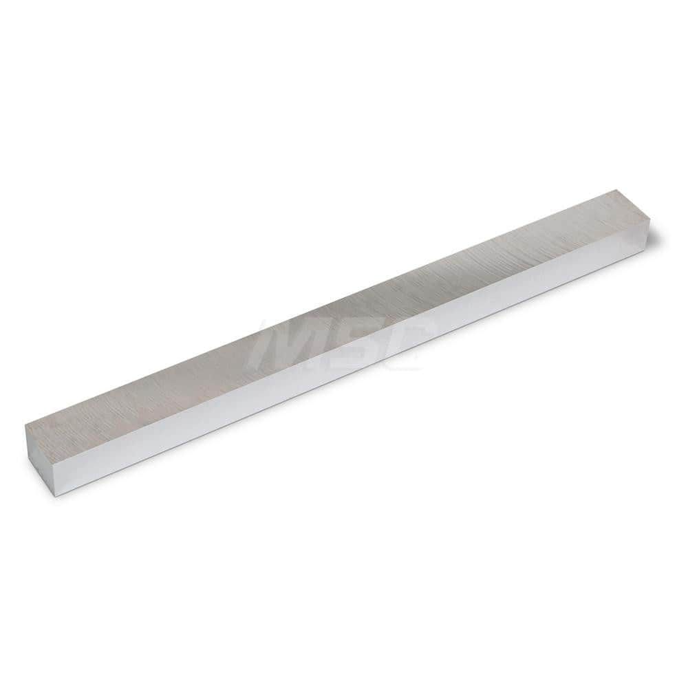 Aluminum Precision Sized Plate: Precision Ground, 12″ Long, 1″ Wide, 1/2″ Thick, Alloy 6061