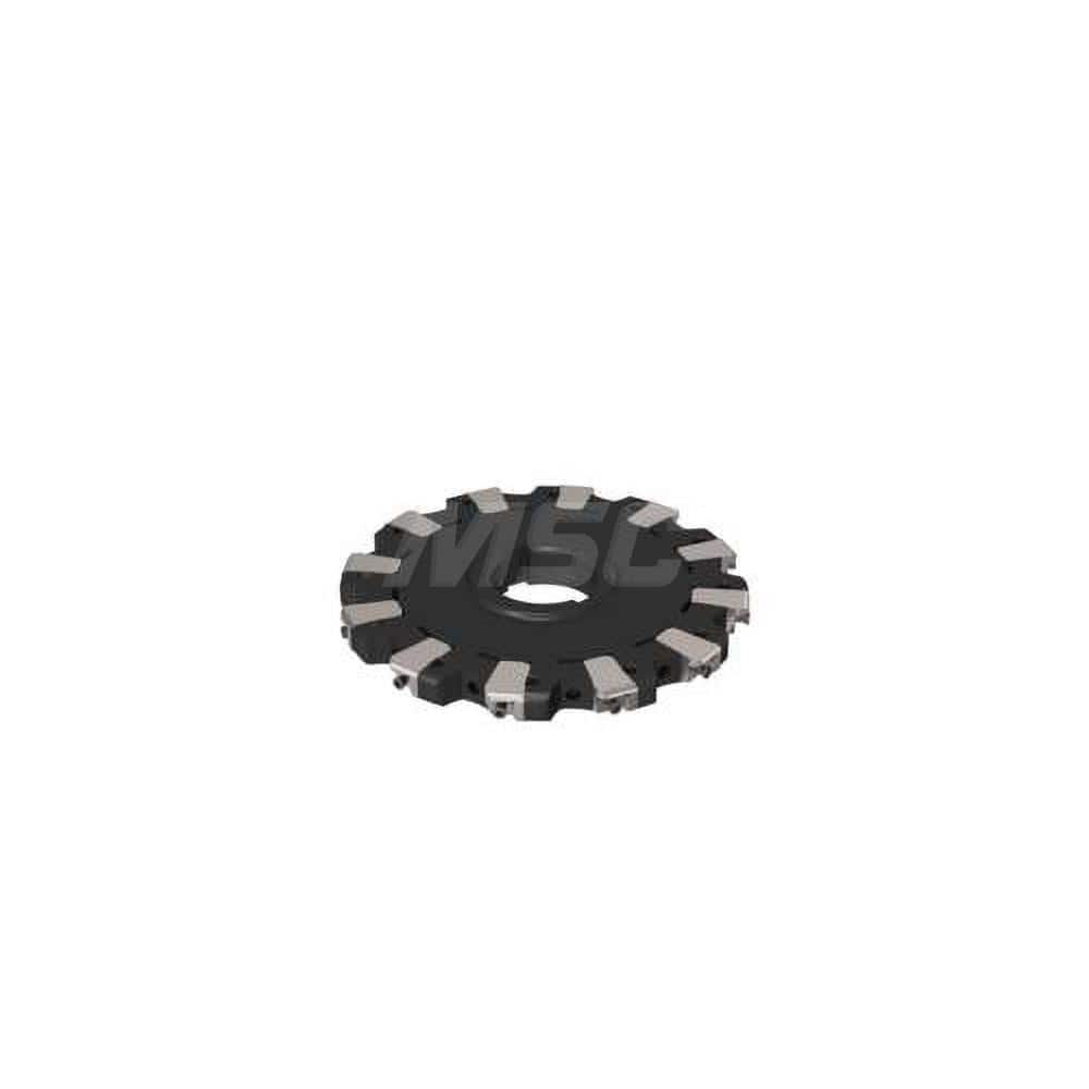 Indexable Slotting Cutter: 8.5 mm Cutting Width, 160 mm Cutter Dia, Arbor Hole Connection, 50.5 mm Depth of Cut, 40 mm Hole, Neutral Screw, Uses 12 XNHQ Inserts, 12 Teeth, Straight, Positive, Steel, Ni Finish