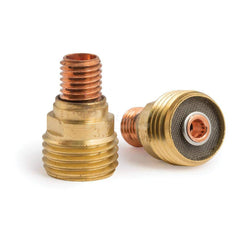 TIG Torch Collets & Collet Bodies; Product Type: Collet Body; Hole Diameter: 0.1250; Material: Copper Alloy; For Use With: 9/20 TIG Torches using 1/8″ Tungsten Electrodes