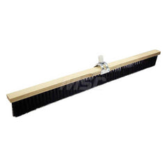 Push Broom: 24″ Wide, Polystyrene Bristle 3″ Bristle Length, Wood Block, Threaded Handle Connection