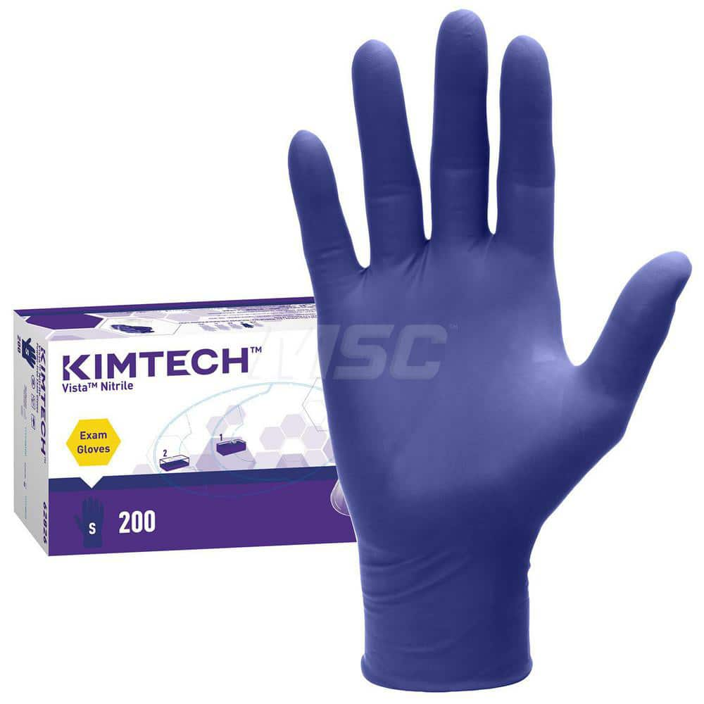 Disposable Gloves: 4.3 mil, Nitrile Blue, 9″ Length, Textured Fingertips