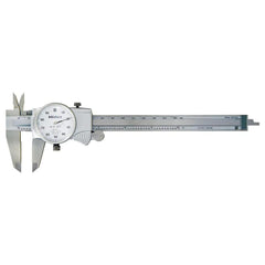 Dial Calipers; Accuracy (Decimal Inch): +/-.001; Maximum Measurement (Inch): 6; Jaw Length (mm): 40.00; Measures: Outside Measurement; Step Measurement; Inside Measurement; Depth Measurement; Range Per Revolution (Decimal Inch): 0.100; Caliper Material: S