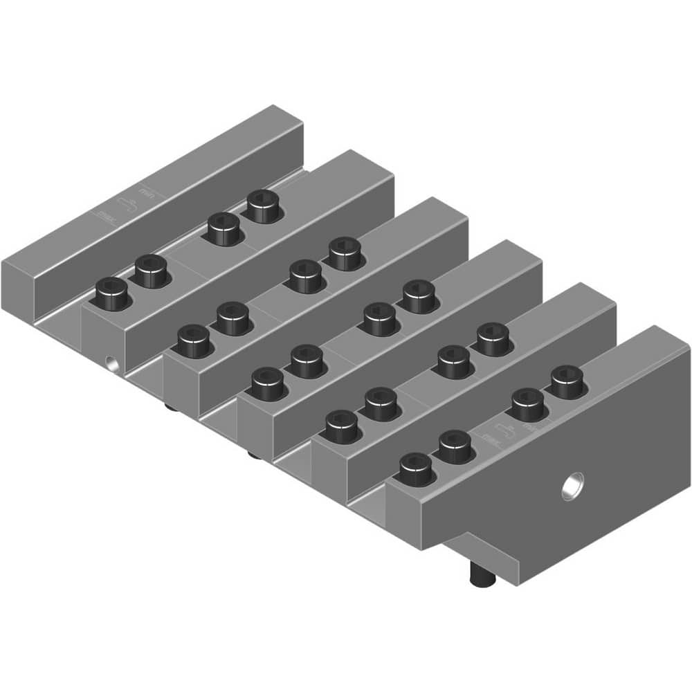 Swiss Gang Plates; Machine Compatibility: Citizen; For Use With: Citizen M32; Citizen M420; Citizen M432; Number of Stations: 5; Quick Change: Yes; Material: Alloy Steel; Station Size: 4x16mm, 1x20mm; Additional Information: Only ARNO split-shank  ™FAST C