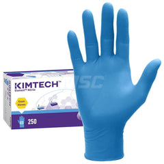 Disposable Gloves: 3.2 mil, Nitrile Blue, 9″ Length, Textured Fingertips