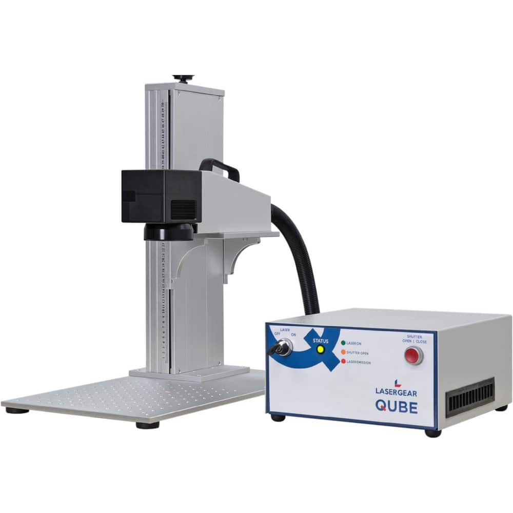 Laser Marking Machines; Laser Class: Class IV; Laser Type: Fiber; Voltage: 110/240 VAC; Wattage: 60; Amperage: 20; Includes: LaserGear Class IV Marking System with Control Enclosure and Marking Head, 60W Fiber Laser, Laser Enable Keys, USB & Power Cable,